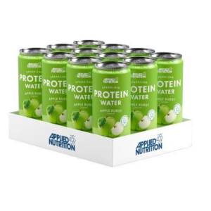 Applied Sparkling Protein Water. Abbildung: Sortenabbildung; Display enthält mehrere Dosen