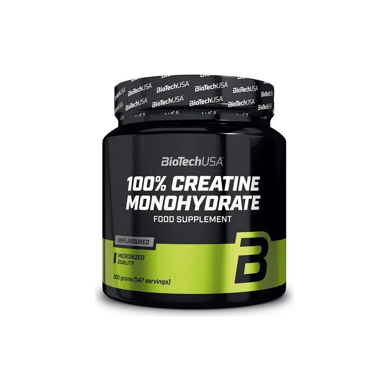 BioTech Creatine Monohydrate 500g. Abbildung: Unflavoured, 500 g