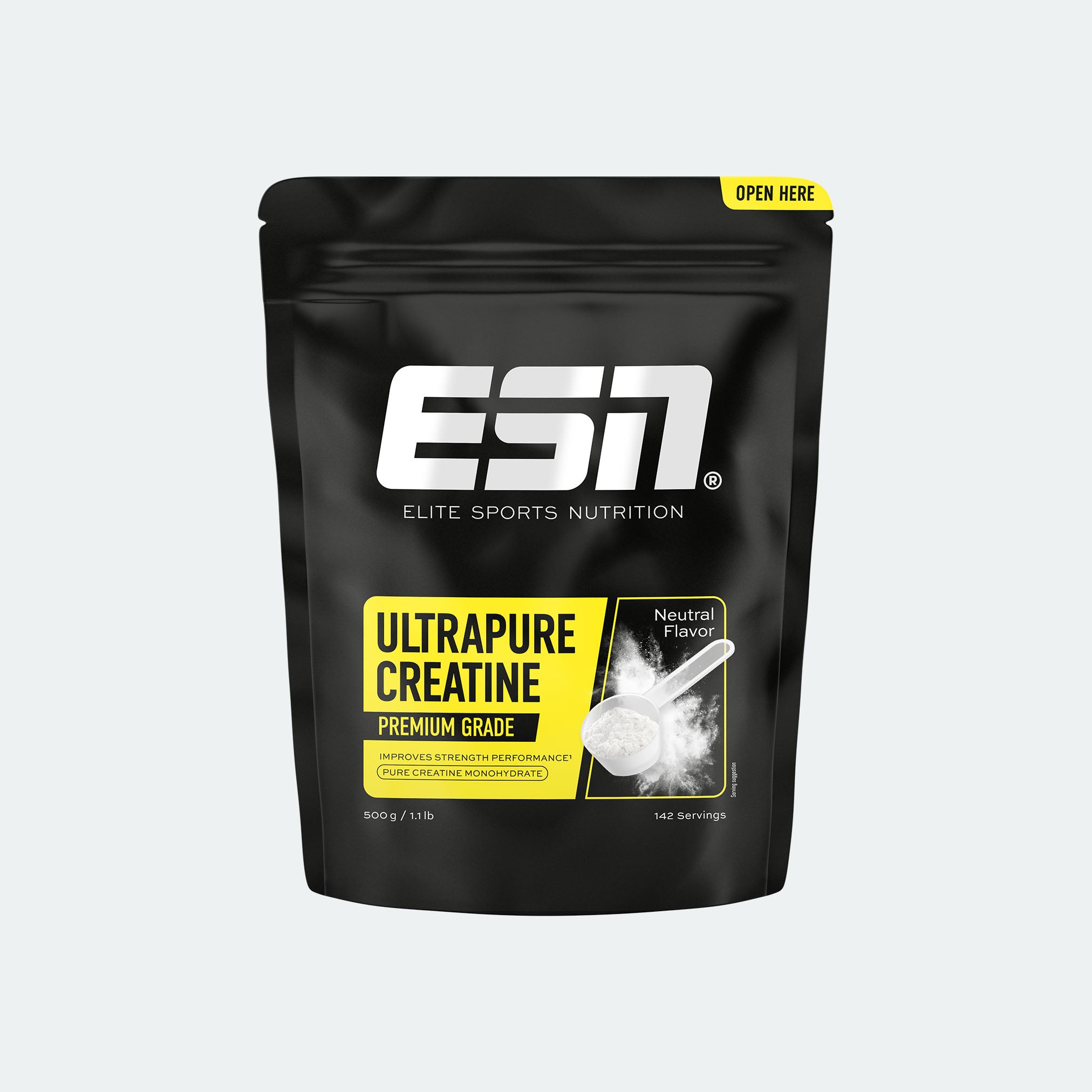 ESN Ultrapure Creatine Monohydrate 500g. Abbildung: ESN Ultrapure Creatine Monohydrate 500g