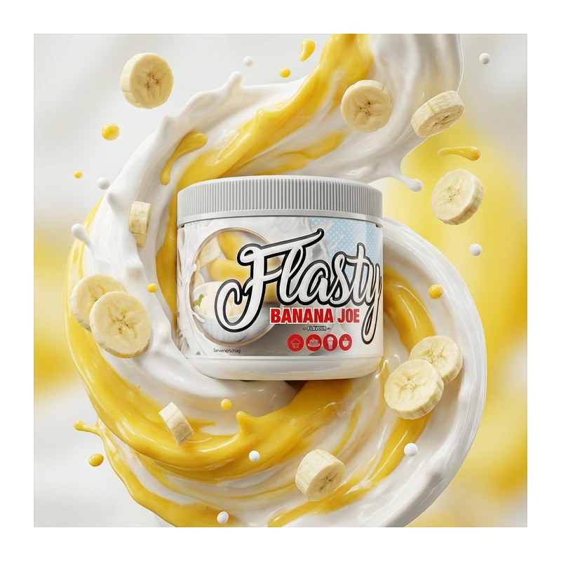 Sinob Flasty Geschmackspulver 250g. Abbildung: Banana Joe, 250 g